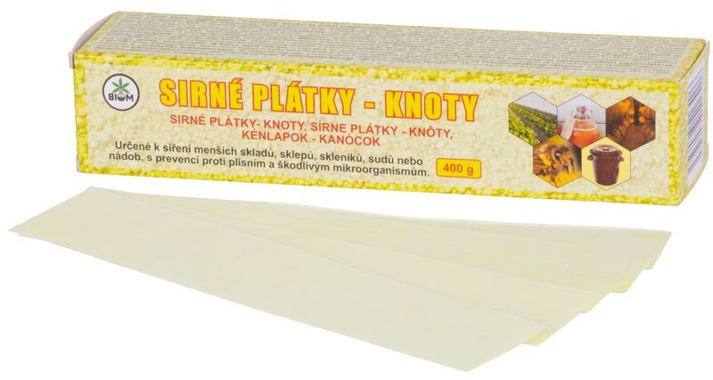 Knôt Biom 400 g, sírny, plátky na dezinfekciu nádob a pivníc Knôt Biom 400 g, sírny, plátky na dezinfekciu nádob a pivníc