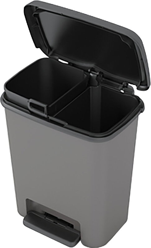 Kôš na odpadky KIS Compatta Recycling 11+11L, čierny/sivý Kôš na odpadky KIS Compatta Recycling 11+11L, čierny/sivý