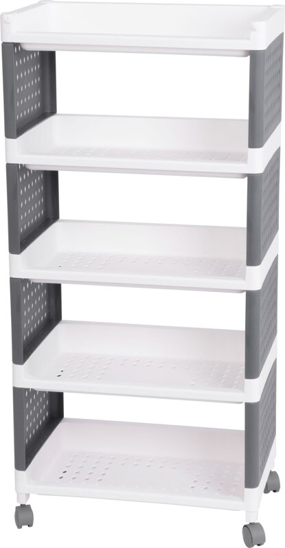 Regál MagicHome Rolly – plastový, 5 políc, 49x29x97 cm, na kolieskach Regál MagicHome Rolly – plastový, 5 políc, 49x29x97 cm, na kolieskach