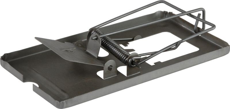 Kovová pasca na potkany – otváracia, čierna, 165x90 mm