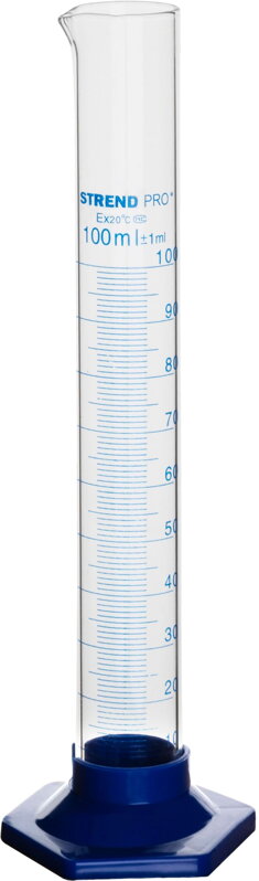 Valec Strend Pro, 100 ml – odmerný sklenený valec Valec Strend Pro, 100 ml – odmerný sklenený valec