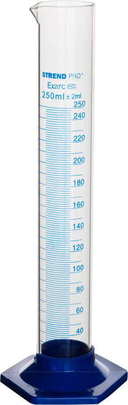 Valec Strend Pro, 250 ml – odmerný sklenený valec Valec Strend Pro, 250 ml – odmerný sklenený valec