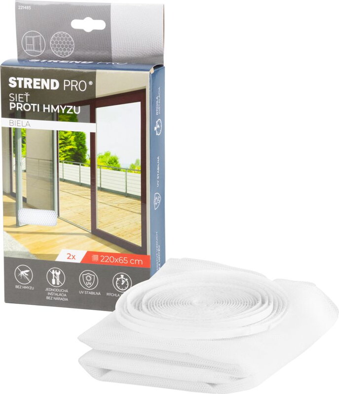 Sieť proti hmyzu na balkónové dvere FlyScreen – biela, 2 ks, 220x65 cm Sieť proti hmyzu na balkónové dvere FlyScreen – biela, 2 ks, 220x65 cm