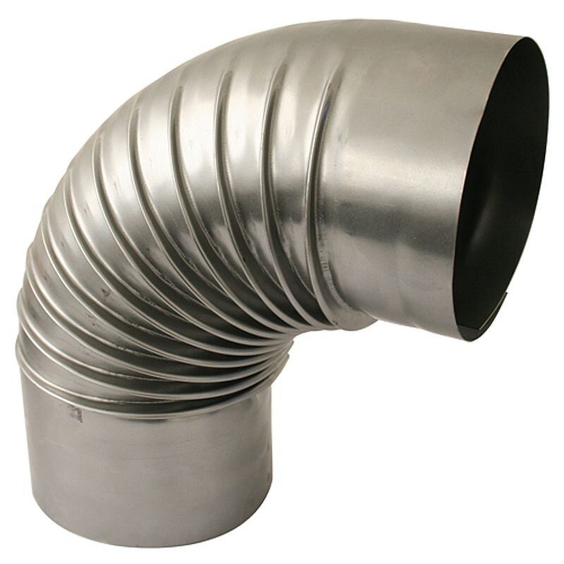 Koleno Dymo 125 mm, dymové komínové koleno