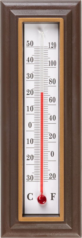 Vonkajší teplomer Strend Pro TMS-114 Retro, plastový, hnedý