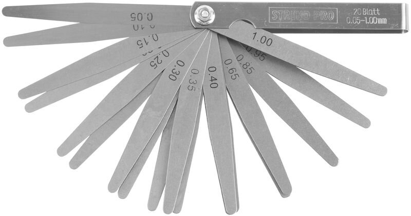 Škáromer Strend Pro TG-165, 20 listov, mierka na meranie špár Škáromer Strend Pro TG-165, 20 listov, mierka na meranie špár