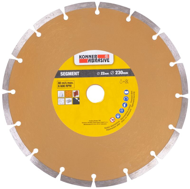 Diamantový kotúč KONNER D71003 230 mm, Segment Diamantový kotúč KONNER D71003 230 mm, Segment