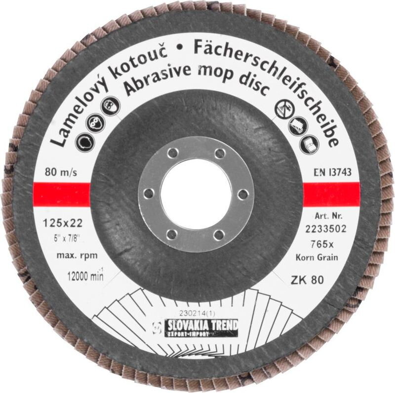 Kotúč 765X STD 125x22,2 mm, lamelový, T29, Zirkon