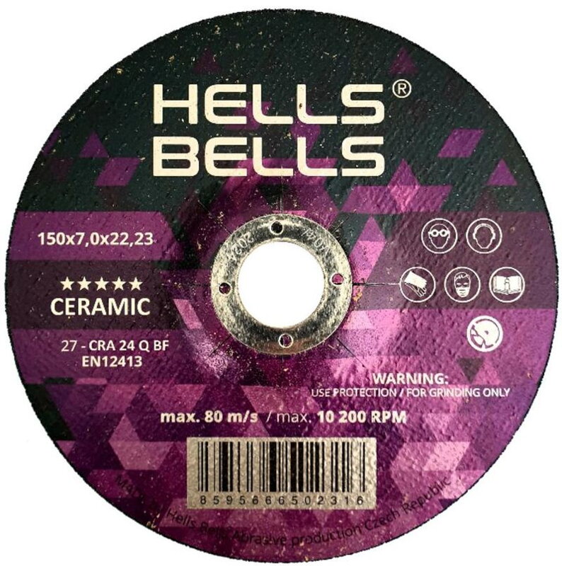 Kotúč Hells Bells 180x7.0x22.2 mm – SG-Ceramic, brúsny