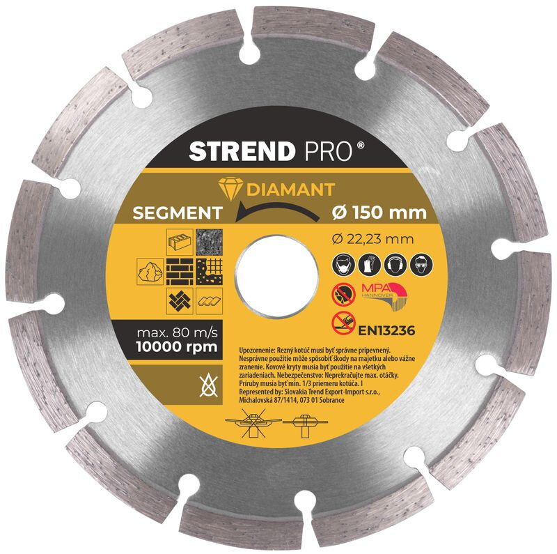 Diamantový kotúč Strend Pro 521A, 150 mm, Segment Diamantový kotúč Strend Pro 521A, 150 mm, Segment