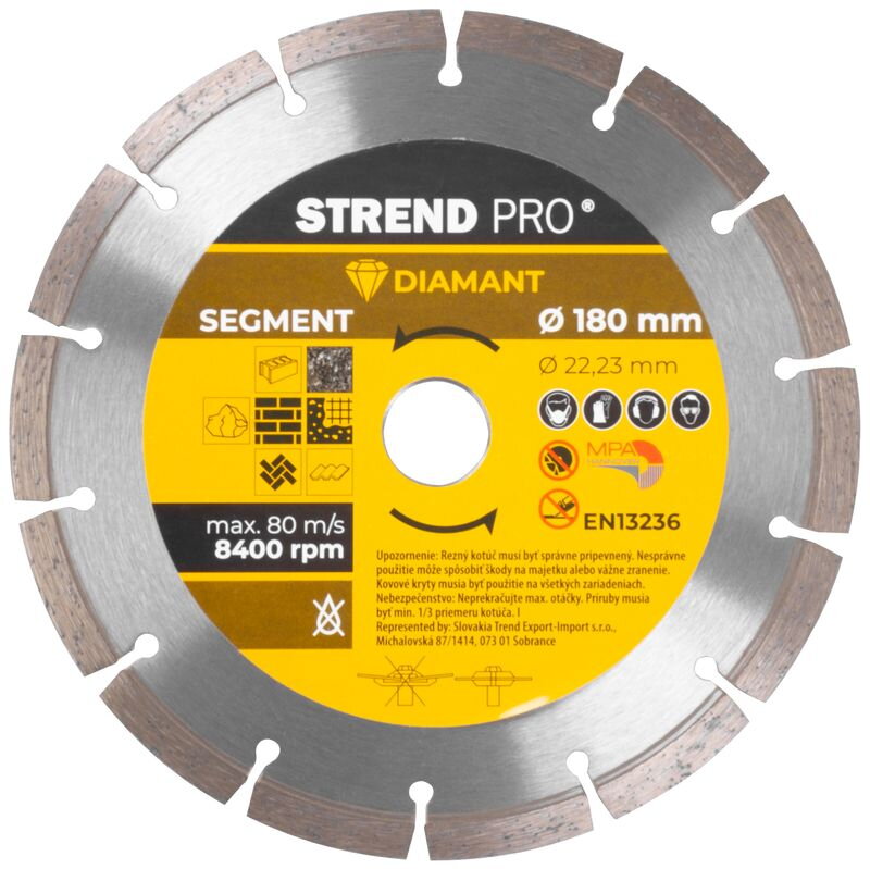 Diamantový kotúč Strend Pro 521A, 180 mm, Segment Diamantový kotúč Strend Pro 521A, 180 mm, Segment