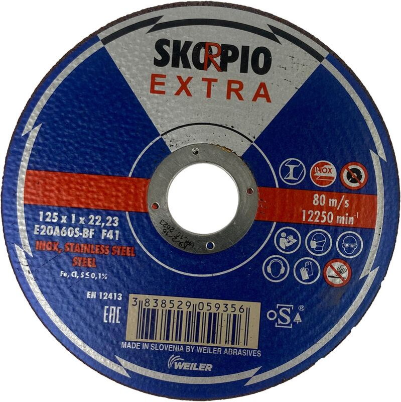 Kotúč Comet Skorpio Extra 125x1,0x22,2 mm, Inox Kotúč Comet Skorpio Extra 125x1,0x22,2 mm, Inox