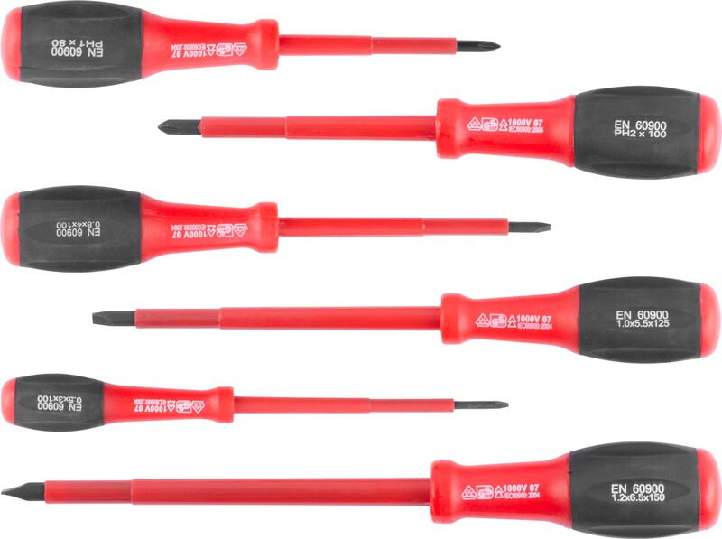 Sada skrutkovačov Strend Pro SD0104, VDE 6-dielna, elektrikárska, 1000V Sada skrutkovačov Strend Pro SD0104, VDE 6-dielna, elektrikárska, 1000V