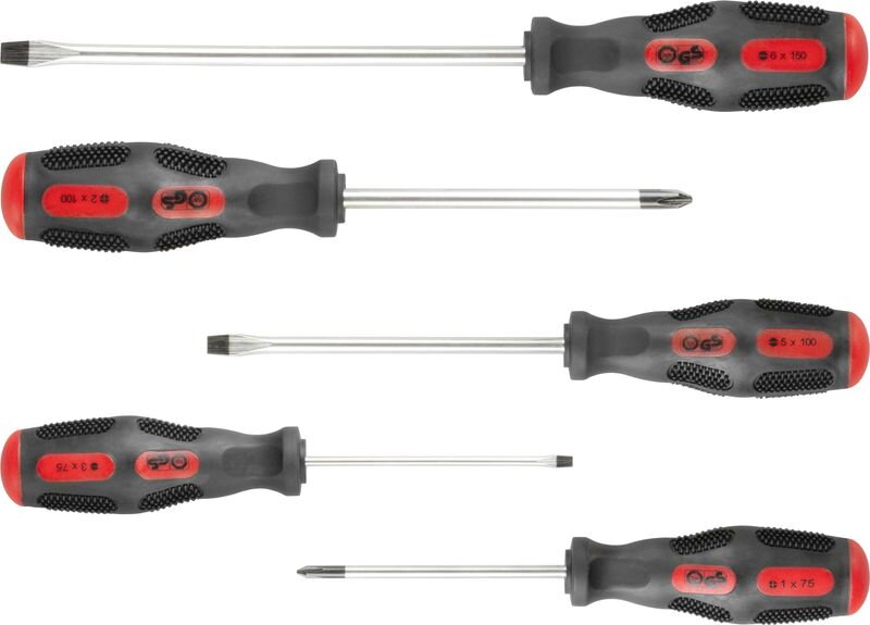 Sada skrutkovačov Strend Pro SD9962, 5-dielna, ploché + Pozidriv