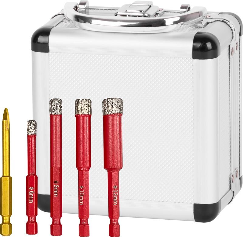 Sada vyrezávačov Strend Pro Premium, 6–12 mm, HEX, diamantové korunky