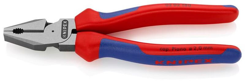 Kliešte KNIPEX 02 02 180 – 180 mm, silové, kombinované, DIN 5746