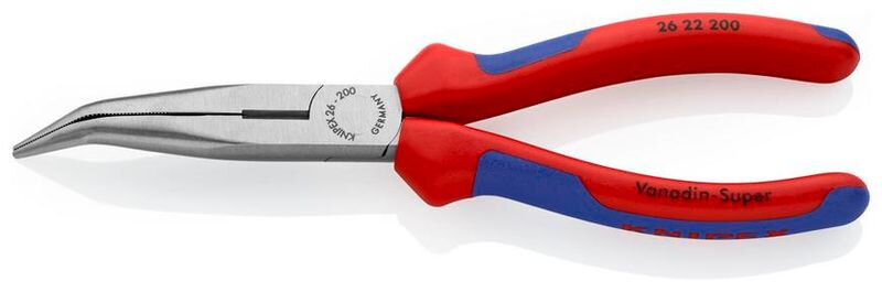 Kliešte KNIPEX 26 22 200 – polguľaté, zahnuté, úzke