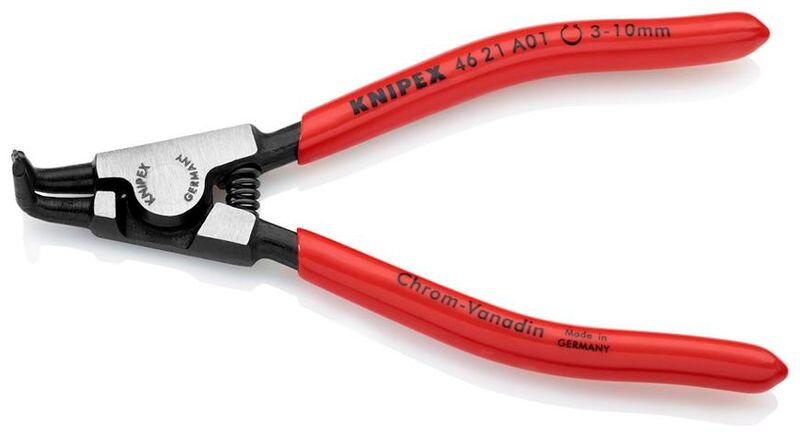 Kliešte KNIPEX 46 21 A01 – 3-10 mm, zahnuté 90°, na vonkajšie poistné krúžky