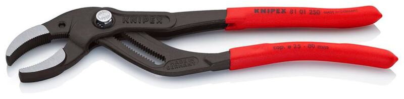 Klieste KNIPEX 81 01 250, 250 mm, na sifon, plast. konektory a trubky
