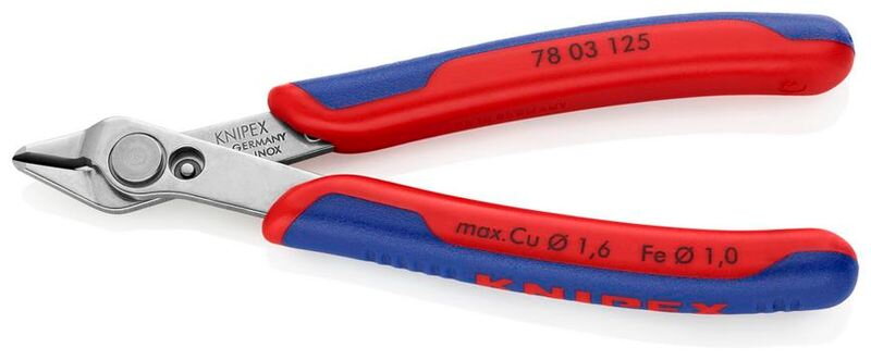 Kliešte KNIPEX 78 03 125 – 125 mm, štiepacie, bočné, jemná mechanika, INOX