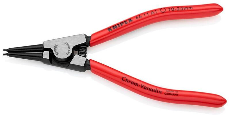 Kliešte KNIPEX 46 11 A1 – 10-25 mm, rovné, na vonkajšie poistné krúžky