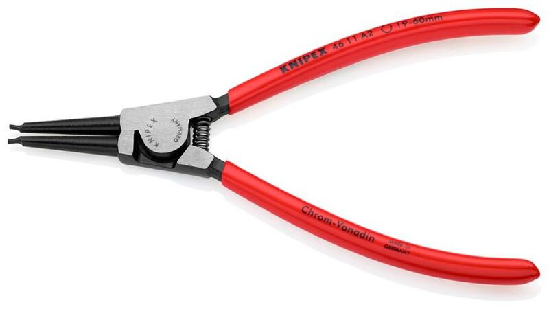 Kliešte KNIPEX 46 11 A2 – 19-60 mm, rovné, na vonkajšie poistné krúžky