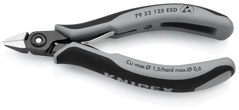 Kliešte KNIPEX 79 32 125 ESD – 125 mm, štiepacie, bočné, presné, elektronika