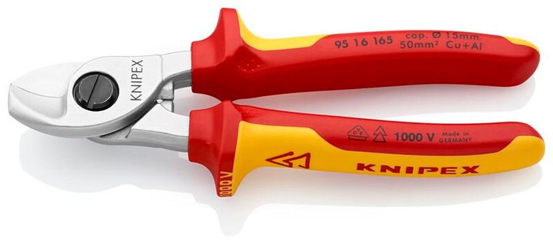 Nožnice káblové KNIPEX 95 16 165 – 160 mm, do 15 mm/50 mm²