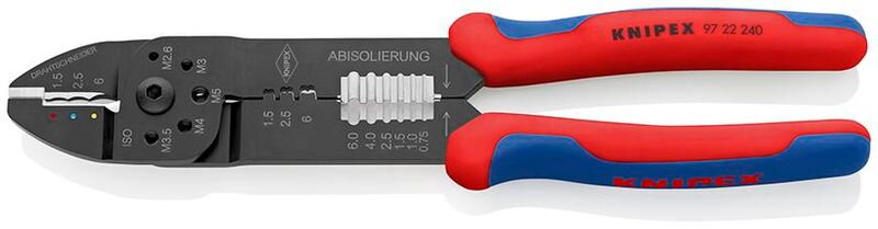Kliešte KNIPEX 97 22 240 – 240 mm, 0.5-6.0 mm², lisovacie
