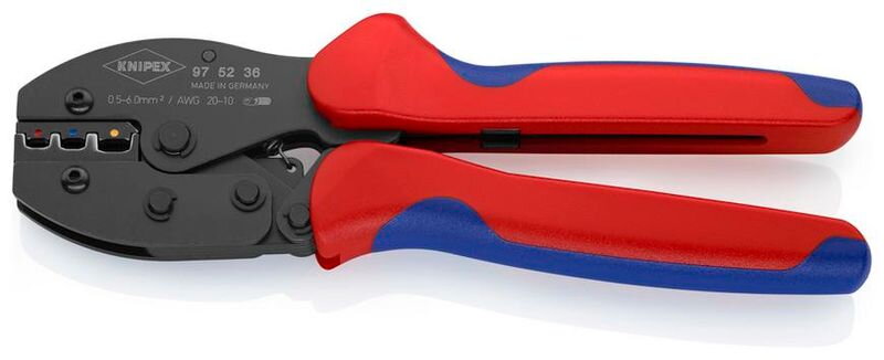 Kliešte KNIPEX 97 52 36 – 220 mm, 0.5-6.0 mm², AWG 20-10, lisovacie