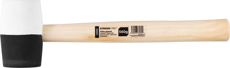 Gumené kladivo BlackWhite, 560 g, drevená rúčka, 300 mm Gumené kladivo BlackWhite, 560 g, drevená rúčka, 300 mm