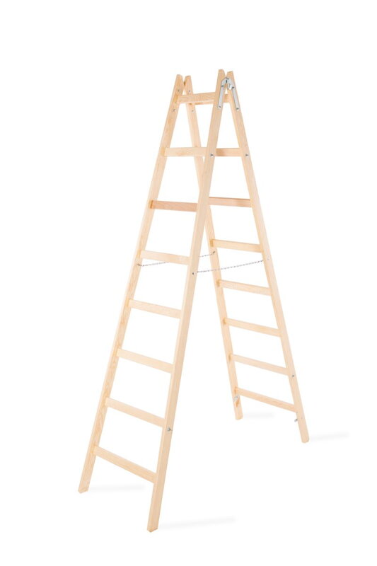 Drevený rebrík Strend Pro, 2x8 priečky, 2,56 m, 150 kg Drevený rebrík Strend Pro, 2x8 priečky, 2,56 m, 150 kg