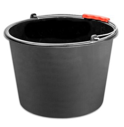 Stavebné vedro ReCycled 16 l, plastové, s plastovým úchytom, čierne Stavebné vedro ReCycled 16 l, plastové, s plastovým úchytom, čierne