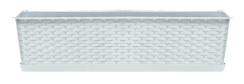 Kvetináč RATOLLA Case P 500, biely, s podložkou