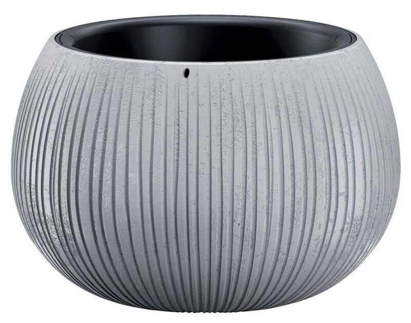 Kvetináč BETON Bowl – 29/19x20 cm, sivý dizajn