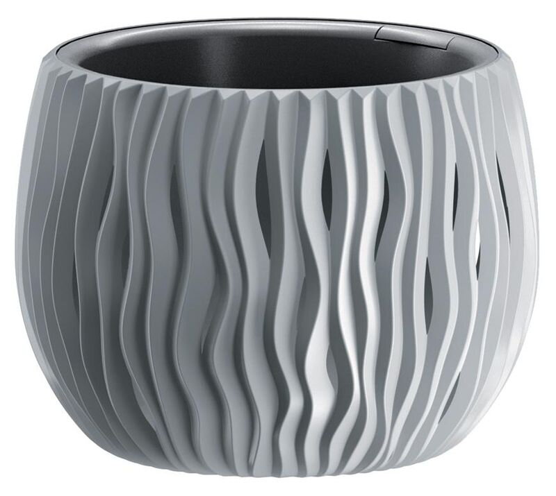 Kvetináč SANDY Bowl 240 – 238x161 mm, šedá farba
