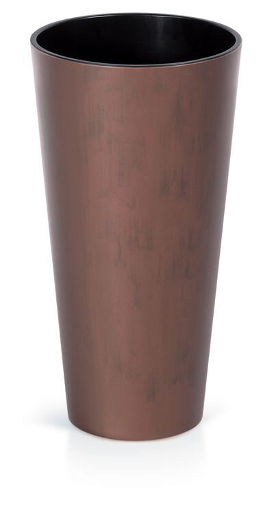 Kvetináč s vložkou TUBUS Slim Corten 250x476 mm, medený vzhľad
