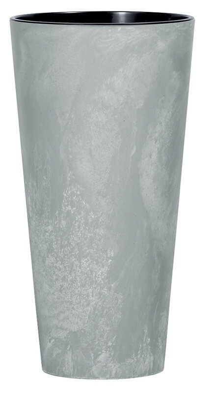 Kvetináč TUBUS Slim Beton – 400x762 mm, vzhľad betónu, s vložkou