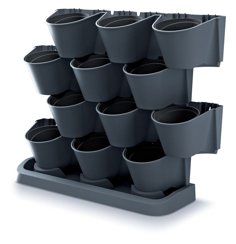 Vertikálny kaskádový kvetináč CASCADE Garden – 685x190x546 mm, antracit Vertikálny kaskádový kvetináč CASCADE Garden – 685x190x546 mm, antracit