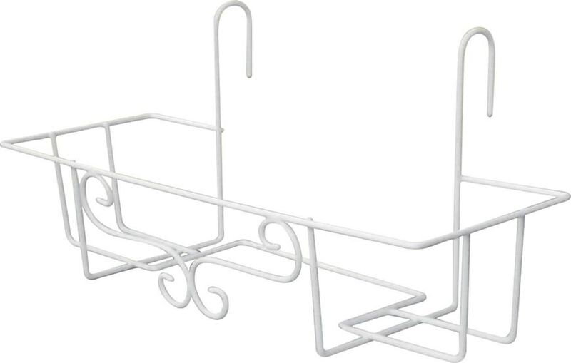 Nastaviteľný biely držiak Strend Pro na kvetináč, 65 cm