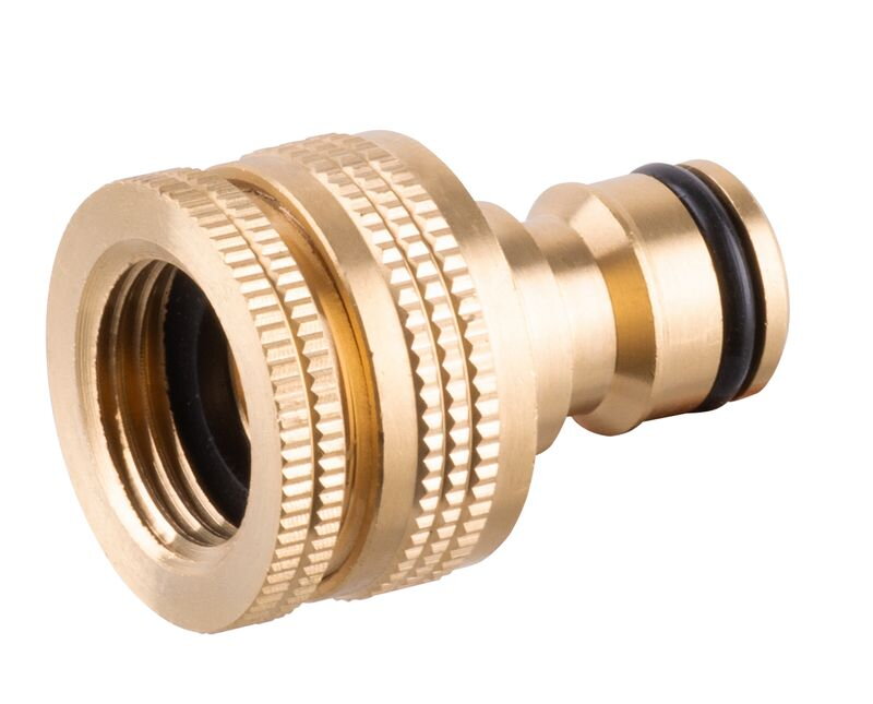 Prípojka na vodovodný kohútik mosadzná, G1/2" - G3/4", vnútorný závit Prípojka na vodovodný kohútik mosadzná, G1/2" - G3/4", vnútorný závit