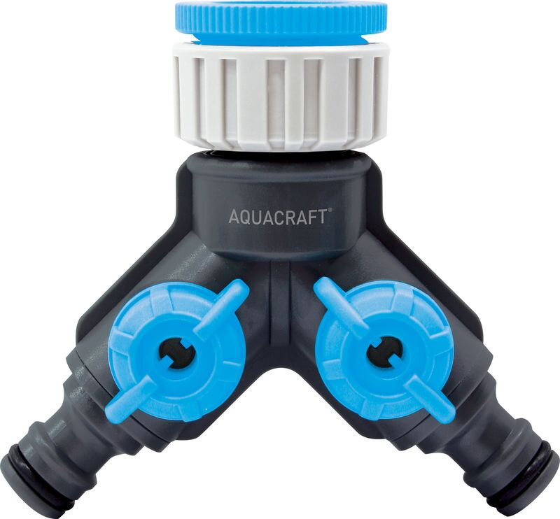 Rozbočovač na hadicu AQUACRAFT 550256, Premium, 2-way, Dual Y, záhradný Rozbočovač na hadicu AQUACRAFT 550256, Premium, 2-way, Dual Y, záhradný
