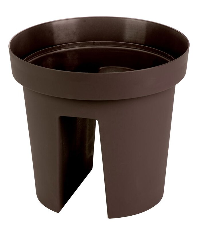 Kvetináč na zábradlie GDA Modern Railing 113 – 25,5x28 cm, hnedý Kvetináč na zábradlie GDA Modern Railing 113 – 25,5x28 cm, hnedý