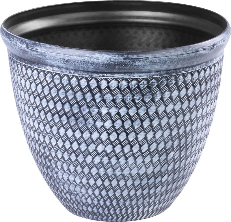 Modrý kvetináč Strend Pro Marble, 37x30 cm