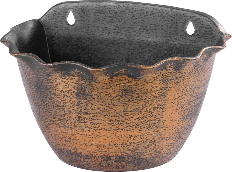 Zlatý závesný kvetináč Strend Pro Wave, 26x18 cm, metalický efekt Zlatý závesný kvetináč Strend Pro Wave, 26x18 cm, metalický efekt
