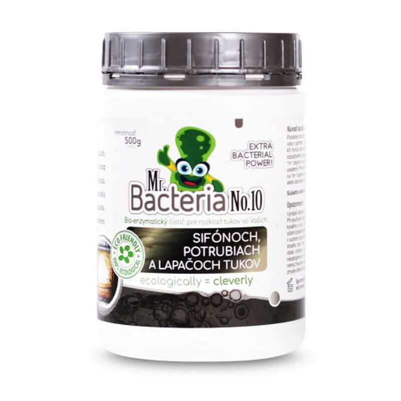 Aktivátor Mr.Bacteria No.10, na tuky v potrubí, 500 g, bio-enzymatický Aktivátor Mr.Bacteria No.10, na tuky v potrubí, 500 g, bio-enzymatický