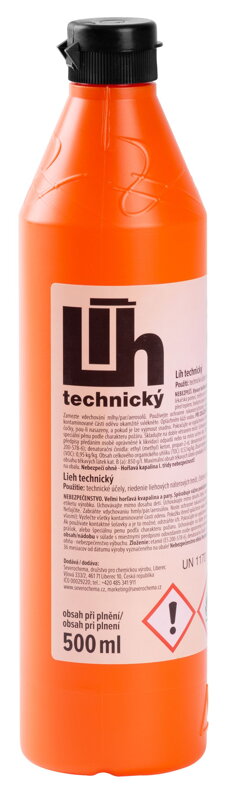 Lieh technický, denaturovaný, 500 ml Lieh technický, denaturovaný, 500 ml