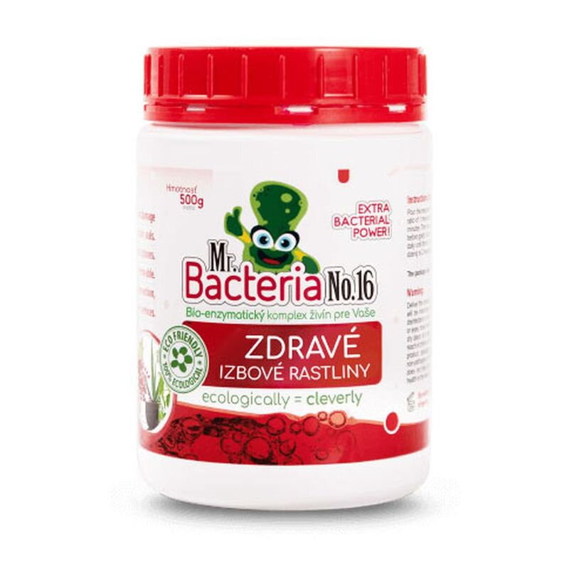 Aktivátor Mr.Bacteria No.16, živiny pre zdravé izbové rastliny, 500g Aktivátor Mr.Bacteria No.16, živiny pre zdravé izbové rastliny, 500g