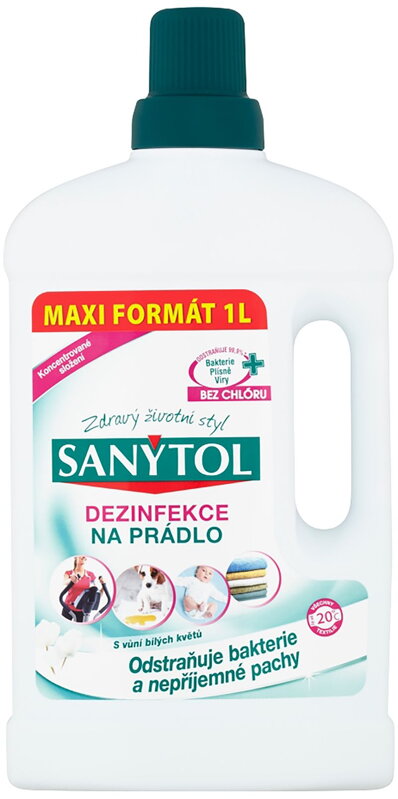 Dezinfekcia Sanytol, na bielizeň, vôňa bielych kvetov, 1 l Dezinfekcia Sanytol, na bielizeň, vôňa bielych kvetov, 1 l