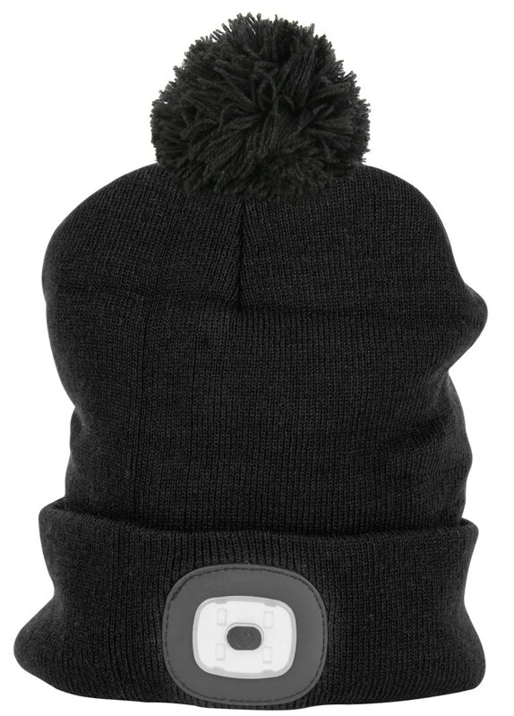 Čiapka s LED svetlom Wahoo čierna L, 4x SMD LED, 60 lm, s brnbolcom